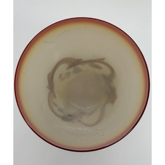 Vntg Hand Blown Dalian Glass Pitcher and 4 Tumblers 1960’s Snowflake Clambroth - Picture 8 of 11